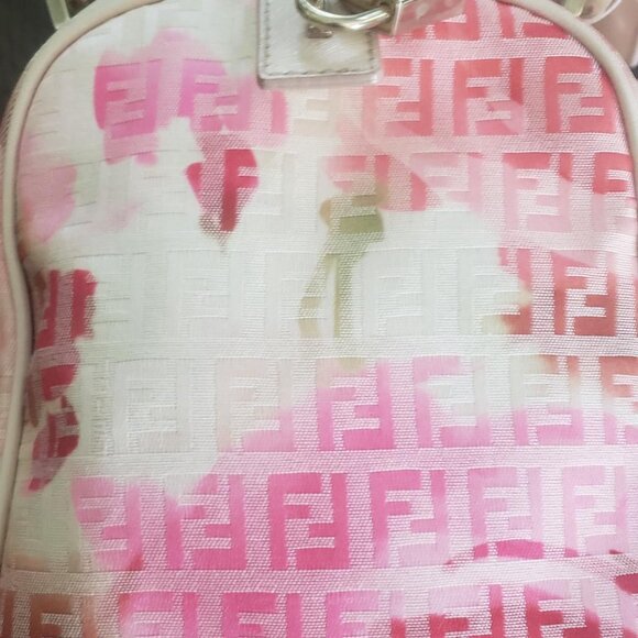 Fendi RARE Limited Edition Floral Zucchino Vitello Bauletto Boston Bag - Picture 2 of 16